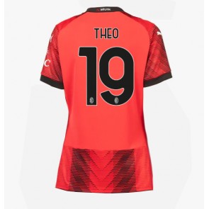 AC Milan Theo Hernandez #19 Replika Hjemmebanetrøje Dame 2023-24 Kortærmet